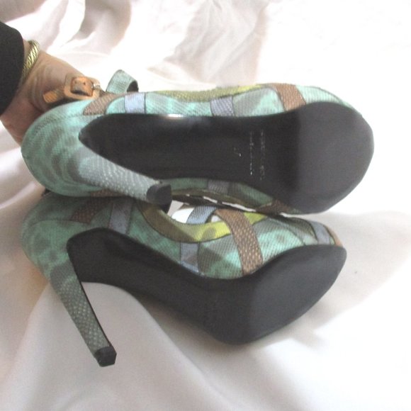 NEW PIERRE HARDY High Heel Shoe Strappy Sandal 37 WTSNAKE MULTICO - Picture 5 of 7